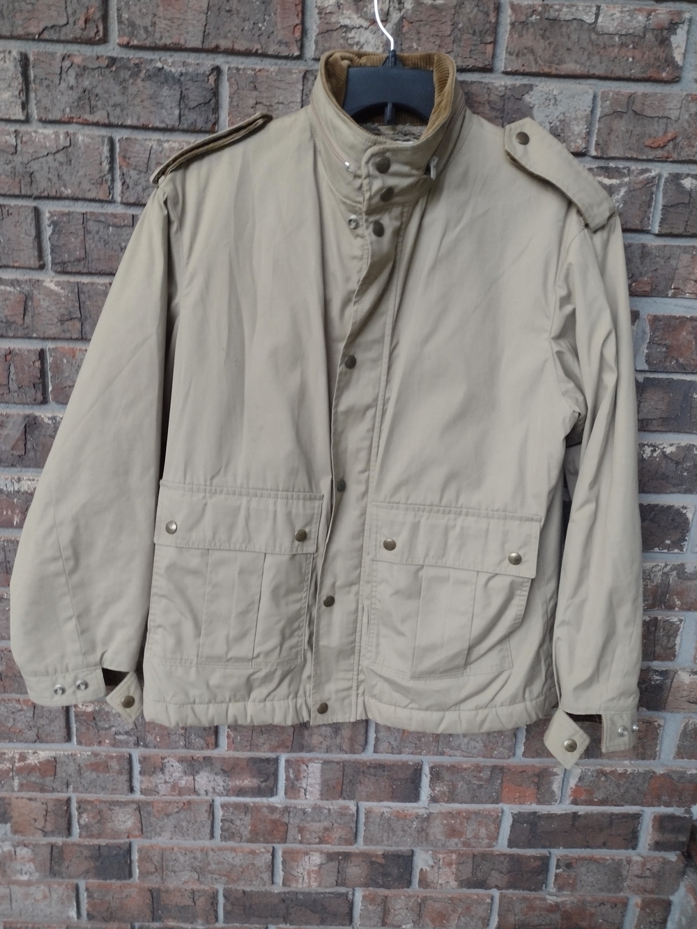 VTG 70's 80's Zero King Jacket Coat Mens 40L Tan Faur Fur Lined Zip Out Hood USA